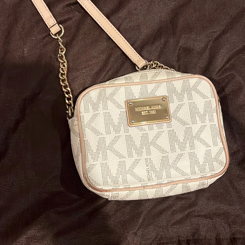 Off white cream small Michael Kors crossbody